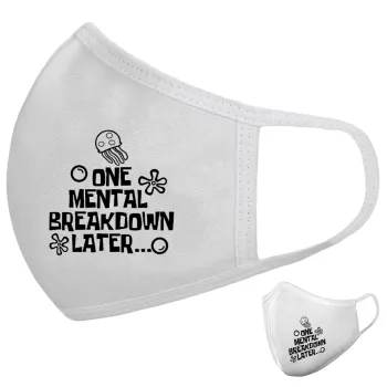 one mental breakdown later bob spongebob, Μάσκα υφασμάτινη υψηλής άνεσης παιδική (Δώρο πλαστική θήκη)