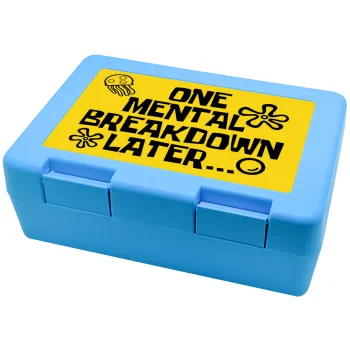 one mental breakdown later bob spongebob, Children's cookie container LIGHT BLUE 185x128x65mm (BPA free plastic)