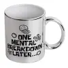 Mug ceramic, silver mirror, 330ml