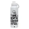 1L Stainless Steel Thermal Bottle with Phone Holder & Double Wall Insulation