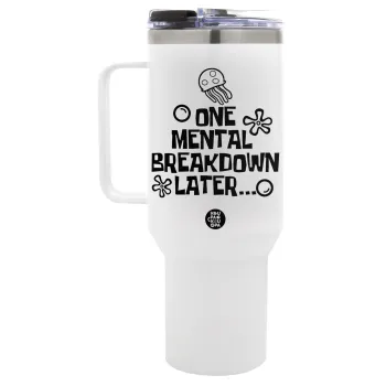 one mental breakdown later bob spongebob, Mega Tumbler με καπάκι, διπλού τοιχώματος (θερμό) 1,2L