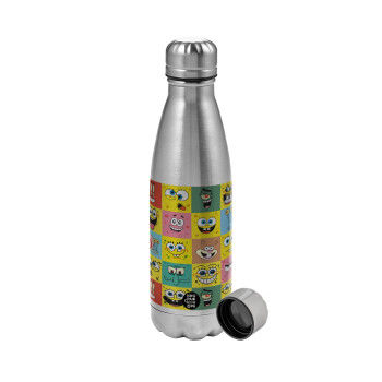 BOB spongebob and friends, Metallic water bottle, stainless steel, 750ml