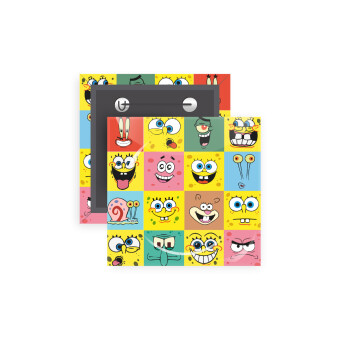 BOB spongebob and friends, Κονκάρδα παραμάνα τετράγωνη 5x5cm