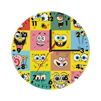 BOB spongebob and friends, Wooden wall clock (20cm)