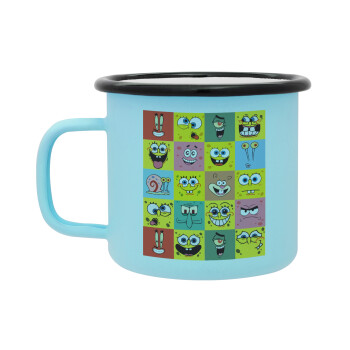 BOB spongebob and friends, Κούπα Μεταλλική εμαγιέ ΜΑΤ σιέλ 360ml