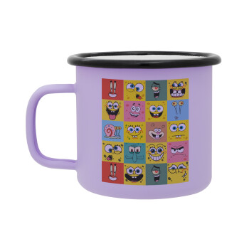 BOB spongebob and friends, Κούπα Μεταλλική εμαγιέ ΜΑΤ Light Pastel Purple 360ml