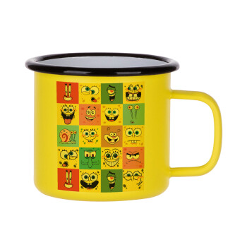 BOB spongebob and friends, Metallic enamel MATT Yellow cup 360ml