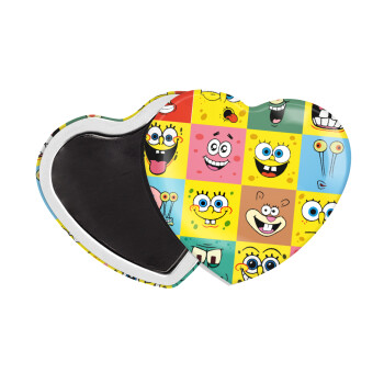 BOB spongebob and friends, Μαγνητάκι καρδιά (57x52mm)
