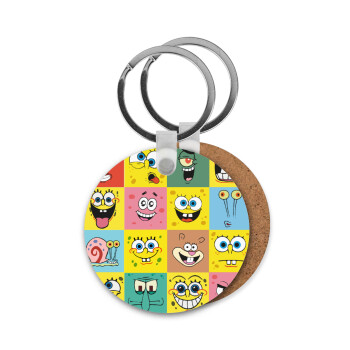 Ο μπομπ και οι φίλοι του, Μπρελόκ Ξύλινο στρογγυλό MDF Φ5cm