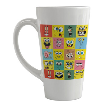 BOB spongebob and friends, Κούπα κωνική Latte Μεγάλη, κεραμική, 450ml