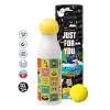 Tennis ball Metal mug thermos White, double wall, 550ml