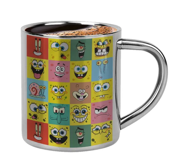 BOB spongebob and friends — Double-wall metal cup for espresso (220ml)