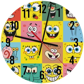 BOB spongebob and friends, Ρολόι τοίχου ξύλινο (30cm)