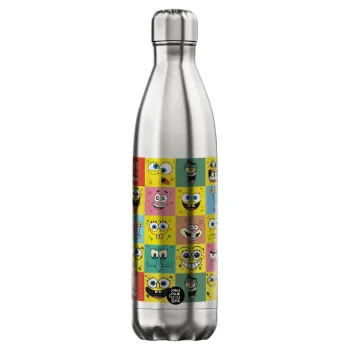 Ο μπομπ και οι φίλοι του, Μεταλλικό παγούρι θερμός Inox (Stainless steel), διπλού τοιχώματος, 750ml