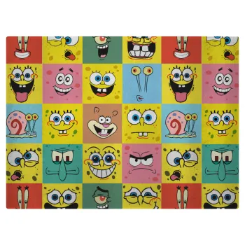 BOB spongebob and friends, Επιφάνεια κοπής γυάλινη (38x28cm)