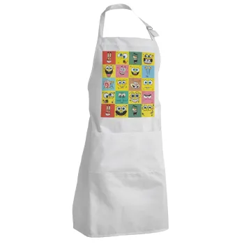 BOB spongebob and friends, Adult Chef Apron (with sliders and 2 pockets)