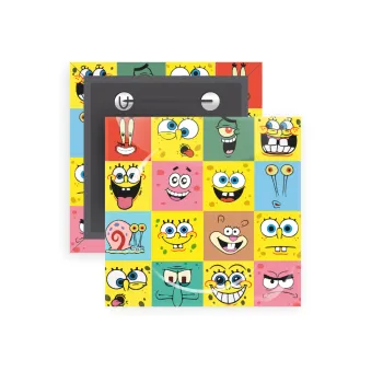 BOB spongebob and friends, Κονκάρδα παραμάνα τετράγωνη 5x5cm