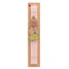 Easter Set, wooden keychain & scented flat Easter candle (30cm) (PINK)