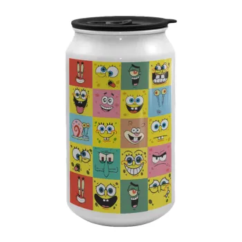 Ο μπομπ και οι φίλοι του, Κούπα ταξιδιού μεταλλική με καπάκι (tin-can) 500ml