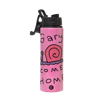 Gary come home, Metallic water bottle with safety lid, 850ml aluminum
