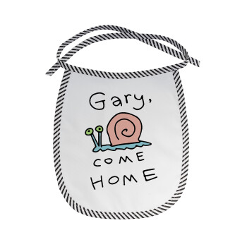 Gary come home, Σαλιάρα μωρού αλέκιαστη με κορδόνι Μαύρη