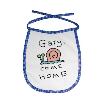 Gary come home, Σαλιάρα μωρού αλέκιαστη με κορδόνι Μπλε