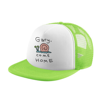 Gary come home, Καπέλο Soft Trucker με Δίχτυ Πράσινο/Λευκό