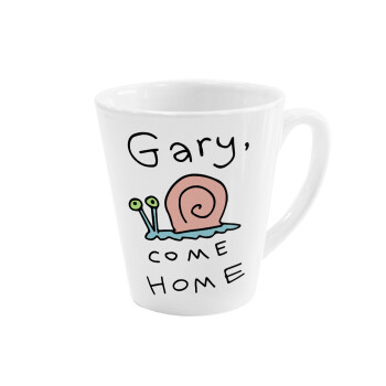 Gary come home, Κούπα κωνική Latte Λευκή, κεραμική, 300ml