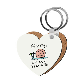 Gary come home, Μπρελόκ Ξύλινο καρδιά MDF