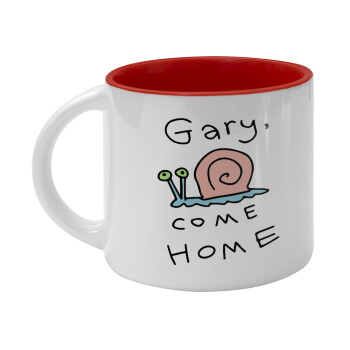 Gary come home, Κούπα κεραμική 400ml Λευκή/Κόκκινη