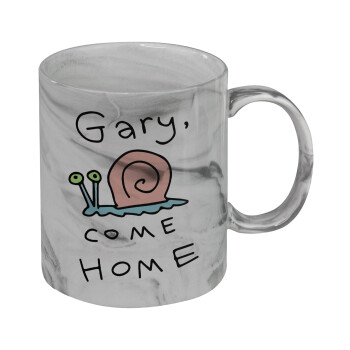 Gary come home, Mug ceramic marble style, 330ml