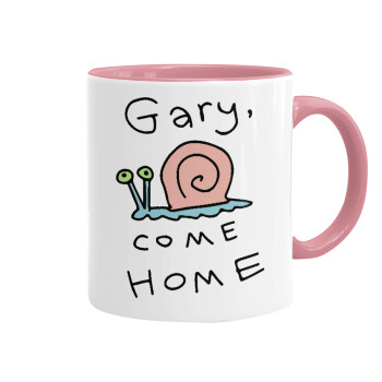 Gary come home, Κούπα χρωματιστή ροζ, κεραμική, 330ml