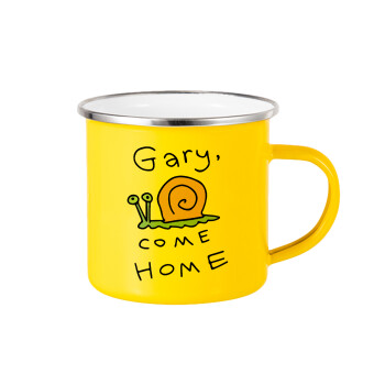 Gary come home, Κούπα Μεταλλική εμαγιέ Κίτρινη 360ml