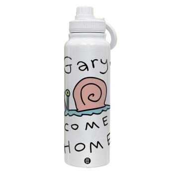 Gary come home, 1L Stainless Steel Thermal Bottle with Phone Holder & Double Wall Insulation