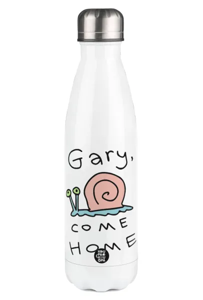 Gary come home — Μεταλλικό παγούρι θερμός Λευκό (Stainless steel), διπλού τοιχώματος, 500ml