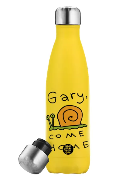 Gary come home — Yellow Stainless Steel Metallic Thermos, double-walled, 500ml