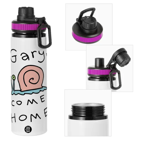 Gary come home — Μεταλλικό παγούρι νερού με καπάκι ασφαλείας, αλουμινίου 850ml