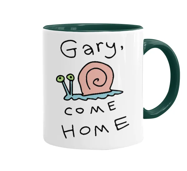 Gary come home — Κούπα χρωματιστή πράσινη, κεραμική, 330ml