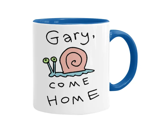 Gary come home — Κούπα χρωματιστή μπλε, κεραμική, 330ml
