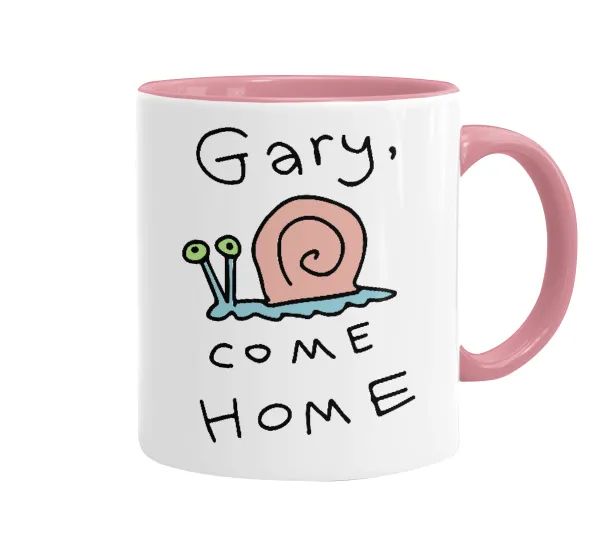 Gary come home — Κούπα χρωματιστή ροζ, κεραμική, 330ml