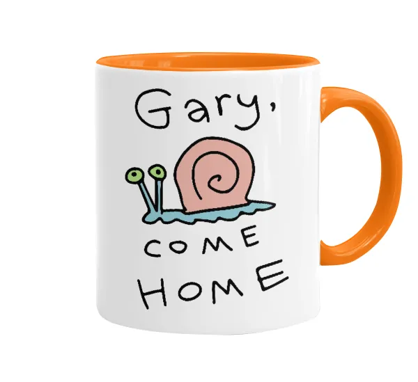 Gary come home — Κούπα χρωματιστή πορτοκαλί, κεραμική, 330ml