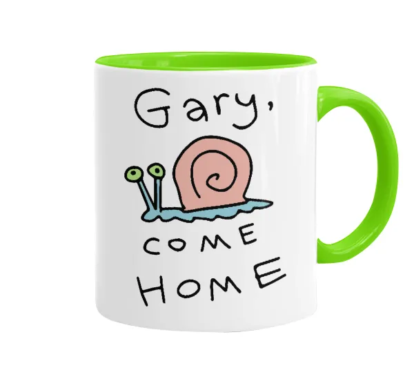 Gary come home — Κούπα χρωματιστή βεραμάν, κεραμική, 330ml
