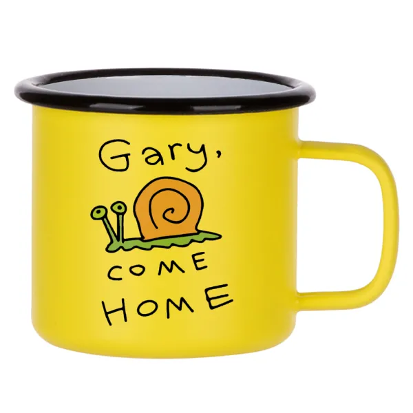 Gary come home — Κούπα Μεταλλική εμαγιέ ΜΑΤ Κίτρινη 360ml