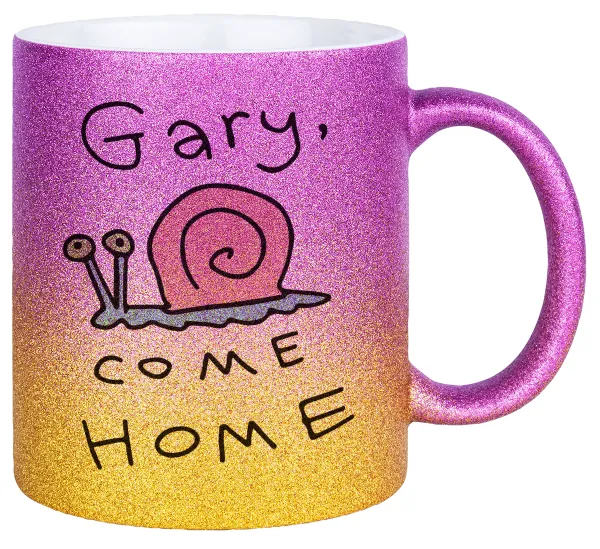 Gary come home — Κούπα Χρυσή/Ροζ Glitter, κεραμική, 330ml