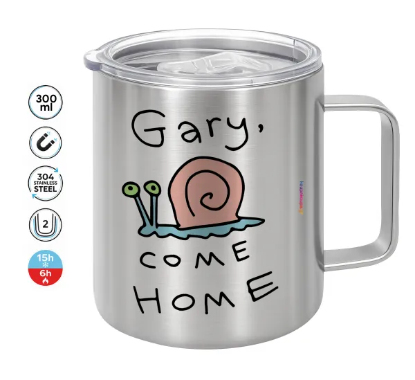 Gary come home — Double-walled stainless steel mug 300ml with temperature-retaining lid