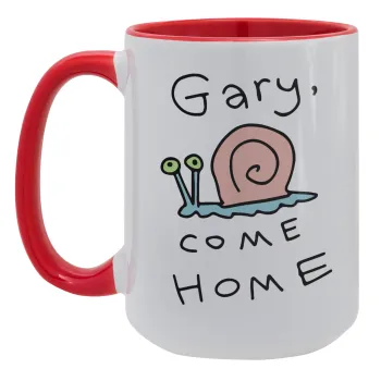 Gary come home, Κούπα Mega 15oz, κεραμική Κόκκινη, 450ml