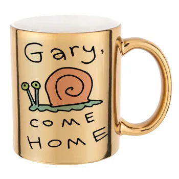 Gary come home, Mug ceramic, gold mirror, 330ml
