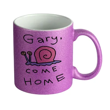 Gary come home, Κούπα Μωβ Glitter που γυαλίζει, κεραμική, 330ml