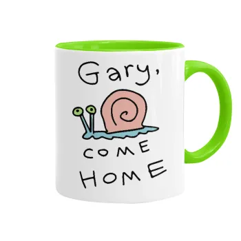 Gary come home, Mug colored light green, ceramic, 330ml