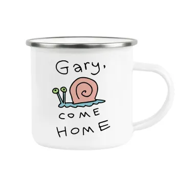 Gary come home, Metallic enamel cup white 360ml